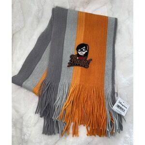 Nwt Rare Disney Incredibles Violet Orange Gray Scarf Fringe Soft